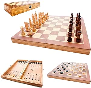 Jogo de xadrez de madeira, peças de xadrez artesanal, tabuleiro de
